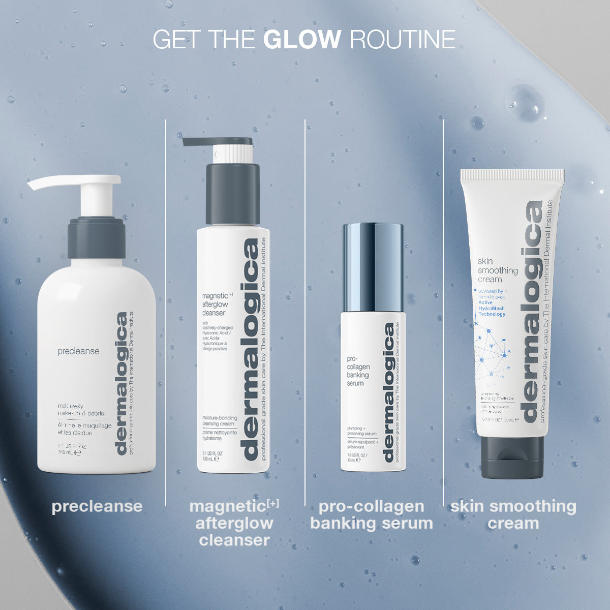 Magnetic afterglow cleanser routine