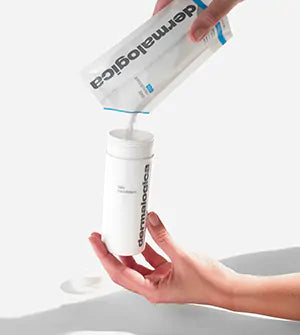 Hands Filling Canister   Daily Microfoliant Refill 300 pix breed 1