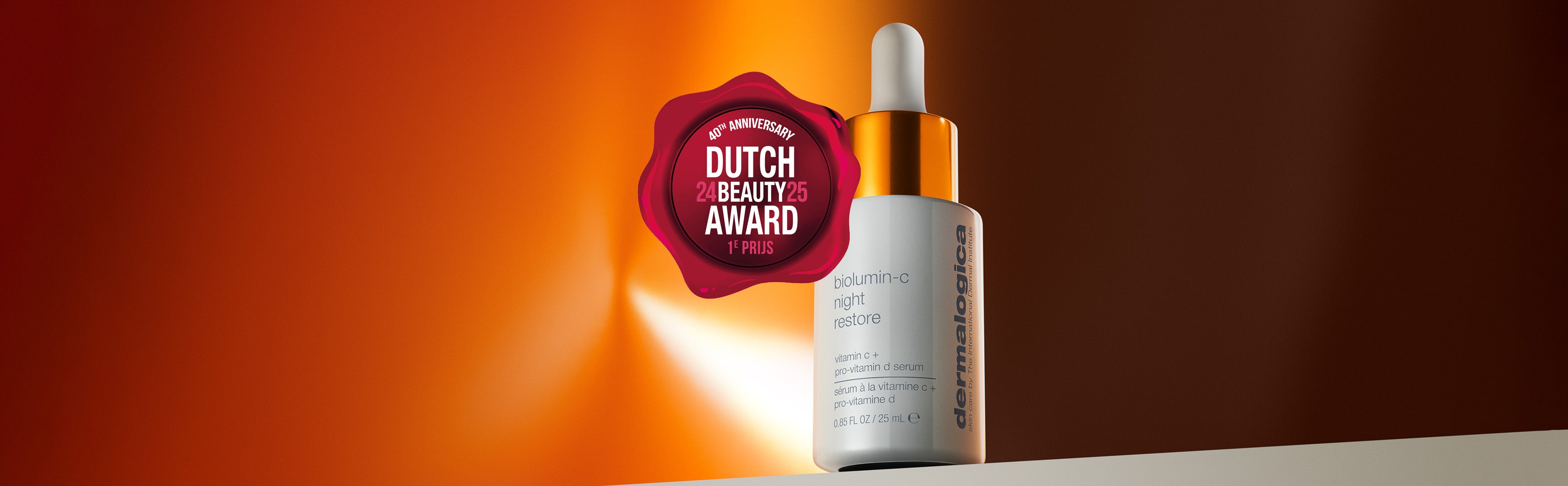Homepage_banner_Desktop_Biolumin-C Night Restore winnaar Dutch Beauty Awards 2025