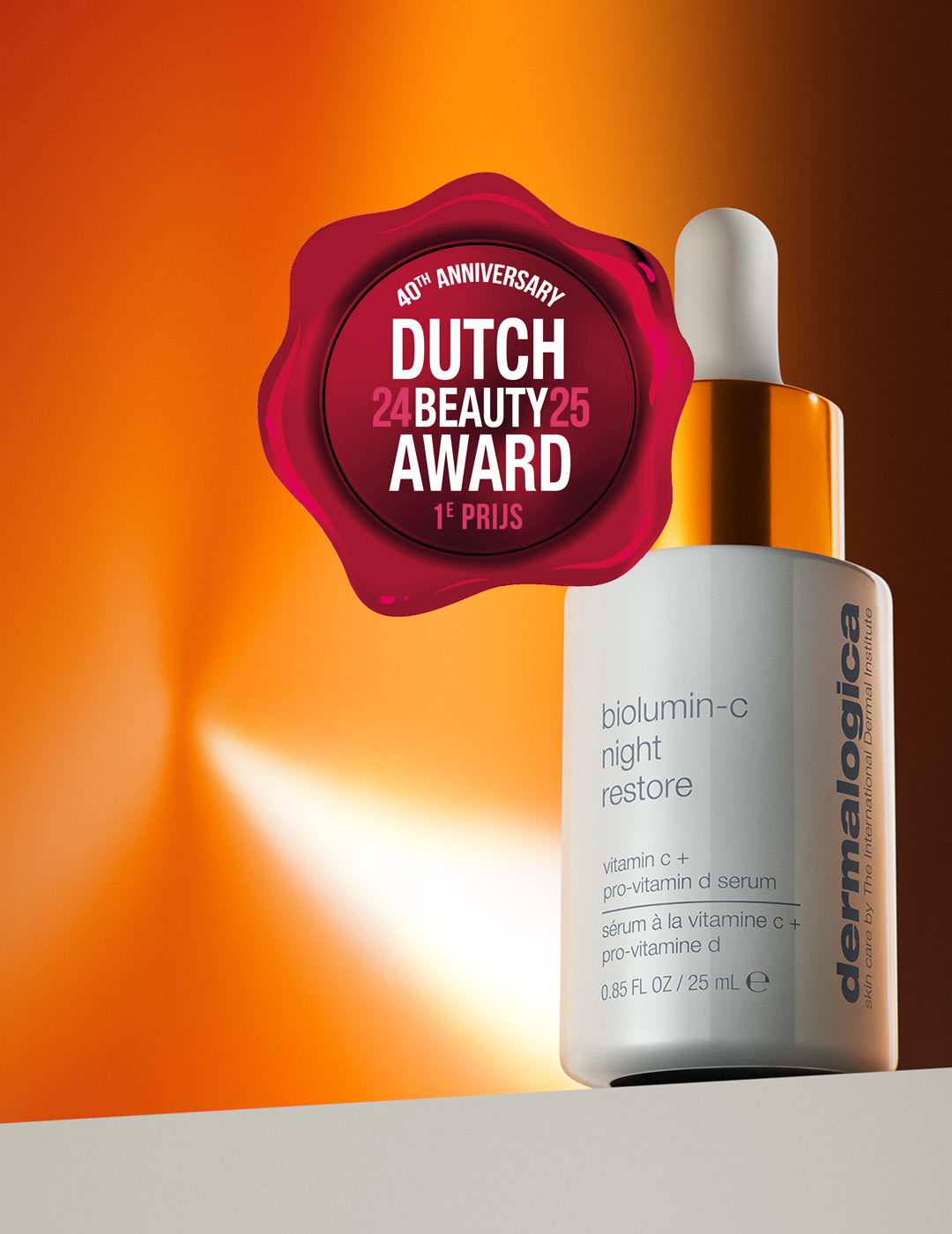 Homepage_banner_Mobile_Biolumin-C Night Restore winnaar Dutch Beauty Awards 2025