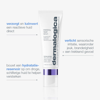 Stabilizing Repair Serum: kalmeert, verlicht sensorische irritatie en bouwt een vochtreserve op